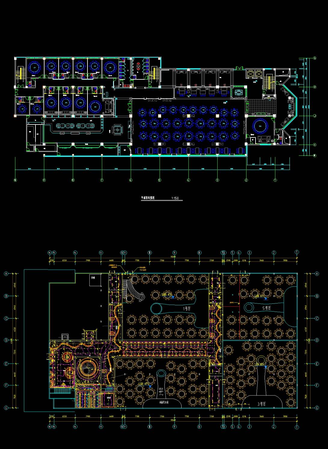 2025整理宴会厅cad平面图合集