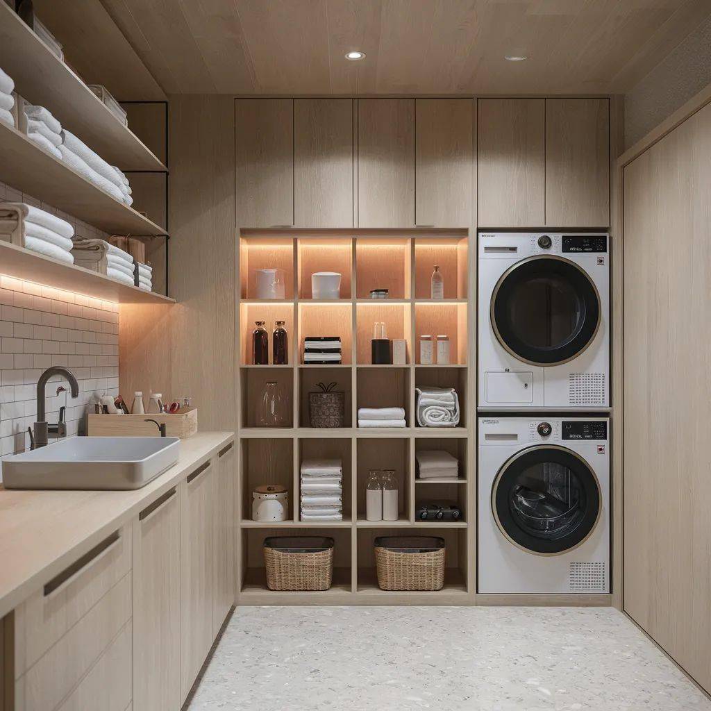 30款流行的洗衣房设计,利用小空间发挥大作用!
