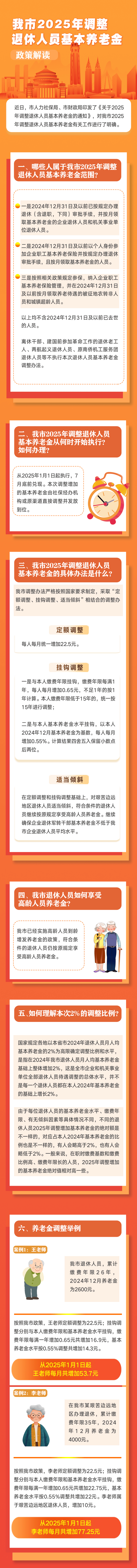 重庆市2025年调整退休人员基本养老金