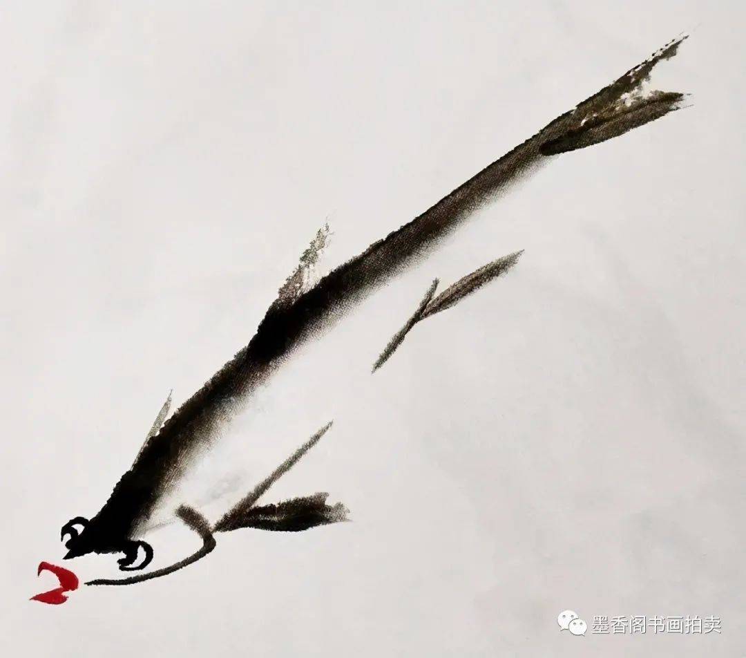 国画教程:柳条鱼的画法