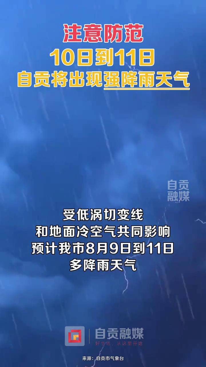 自贡天气今日情况