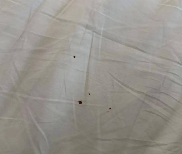 男子入住37℃公寓酒店后发现床单有血迹锈迹，要求退一赔三，酒店：血迹是新的，可退一半房费