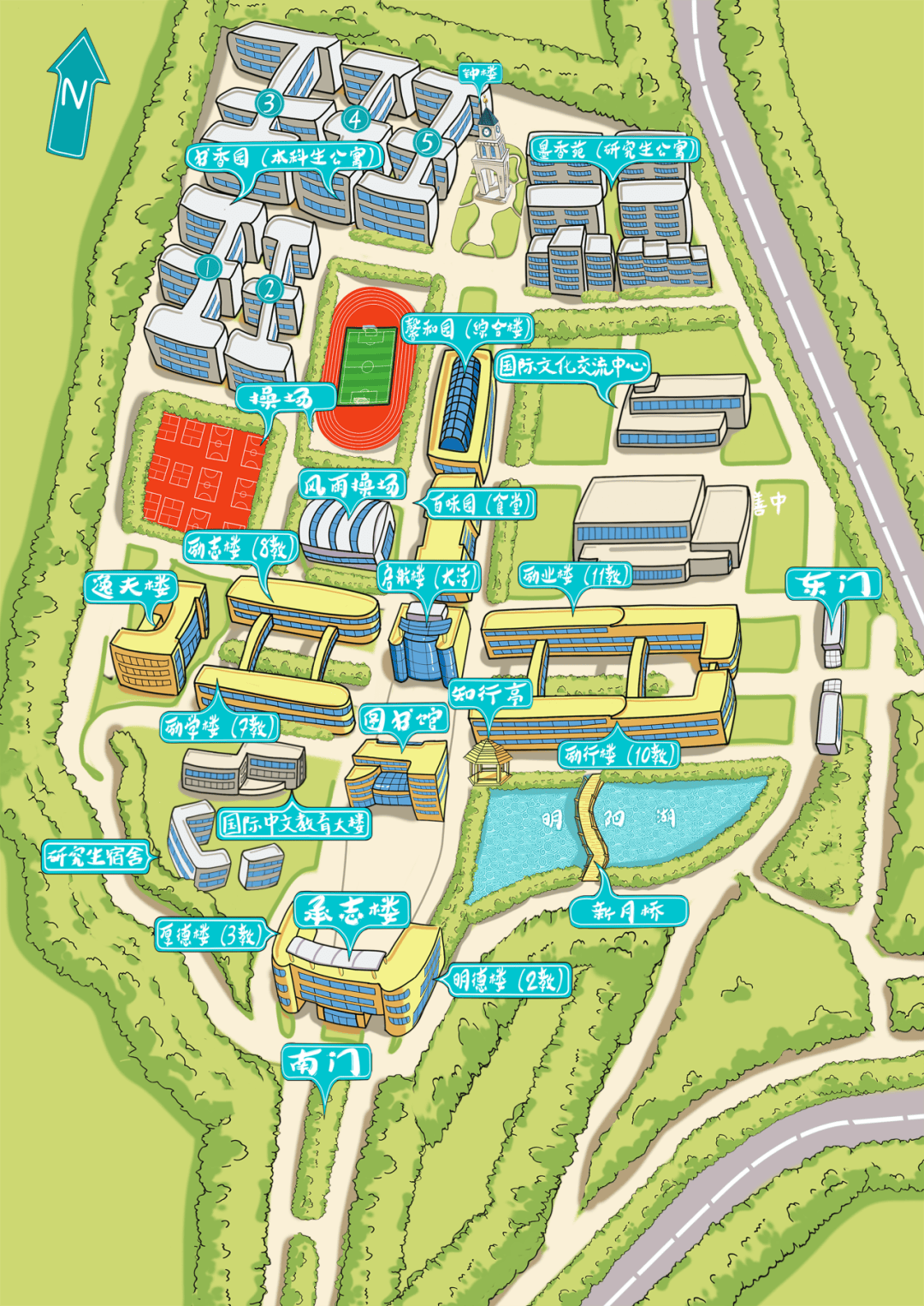 各位同学们,请查收这份大外地图!