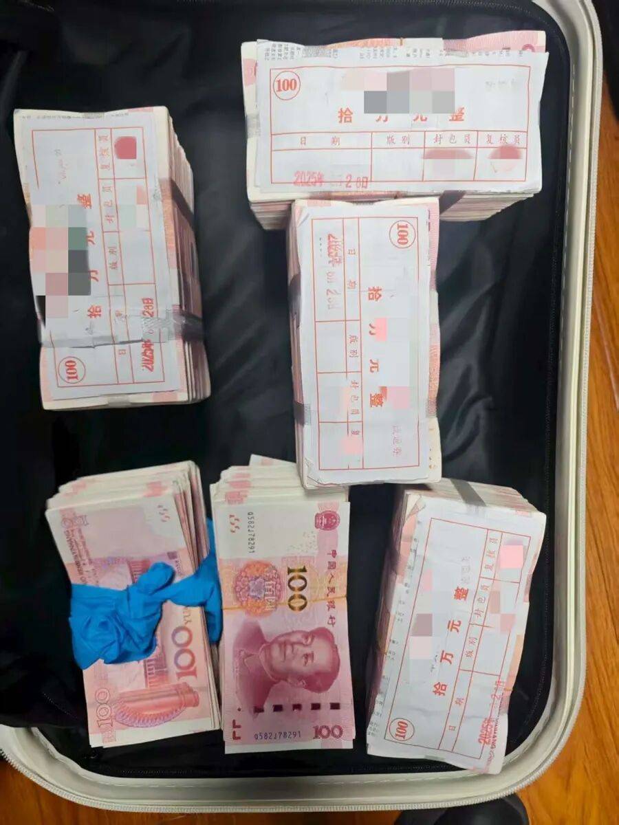 上海警方：马某（男）被抓获！拉杆箱内装了100万现金