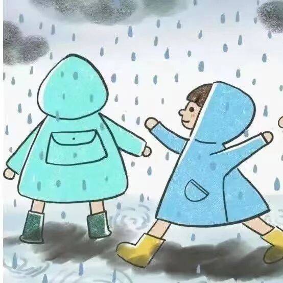 “下雨天 不打伞 穿雨衣 保安全”——雨天安全倡议书_孩子_雨伞_收纳