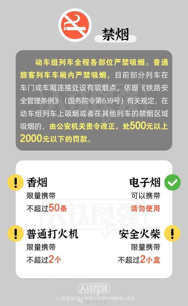 转存收藏！国庆假期坐火车什么不能带