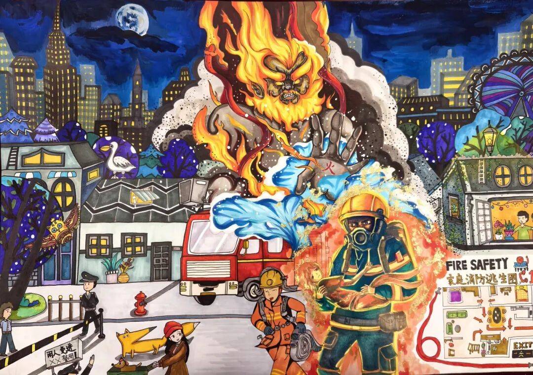 先让我们一起欣赏这些优秀画作接下来绘画及征文比赛获奖已出炉!