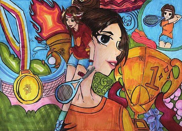 为拼搏喝彩！小画师定格全运会高光时刻