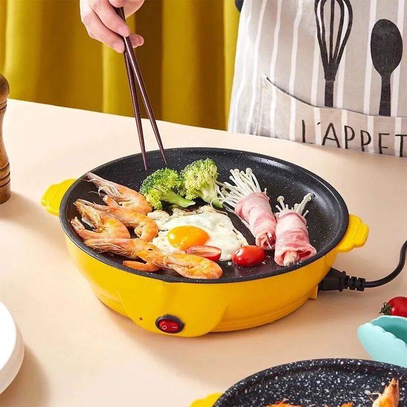 电烤盘家用烤肉锅烤肉盘无烟不粘多功能韩式烤锅烧烤煎肉电烧烤炉