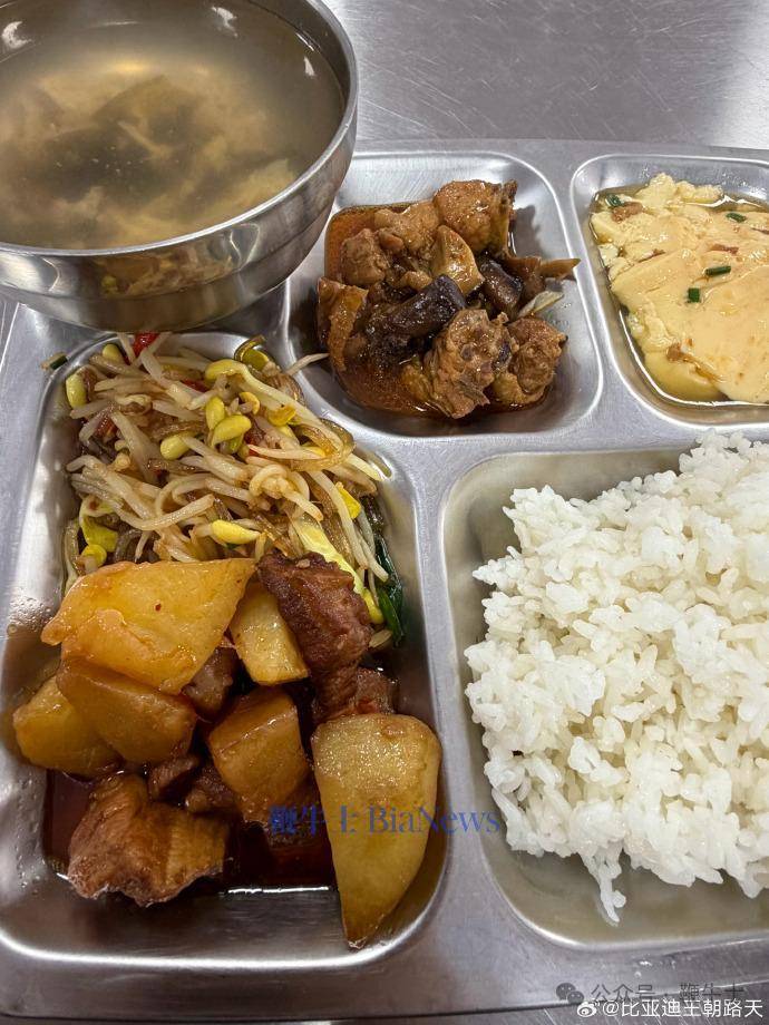 四菜一汤！比亚迪王朝高管晒「饭票」：凭此票，享用餐服务