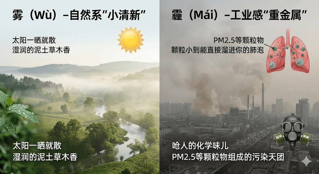 环保科普 | 雾≠霾!别再混为一谈,它们的区别关乎健康_空气_雾滴_口罩