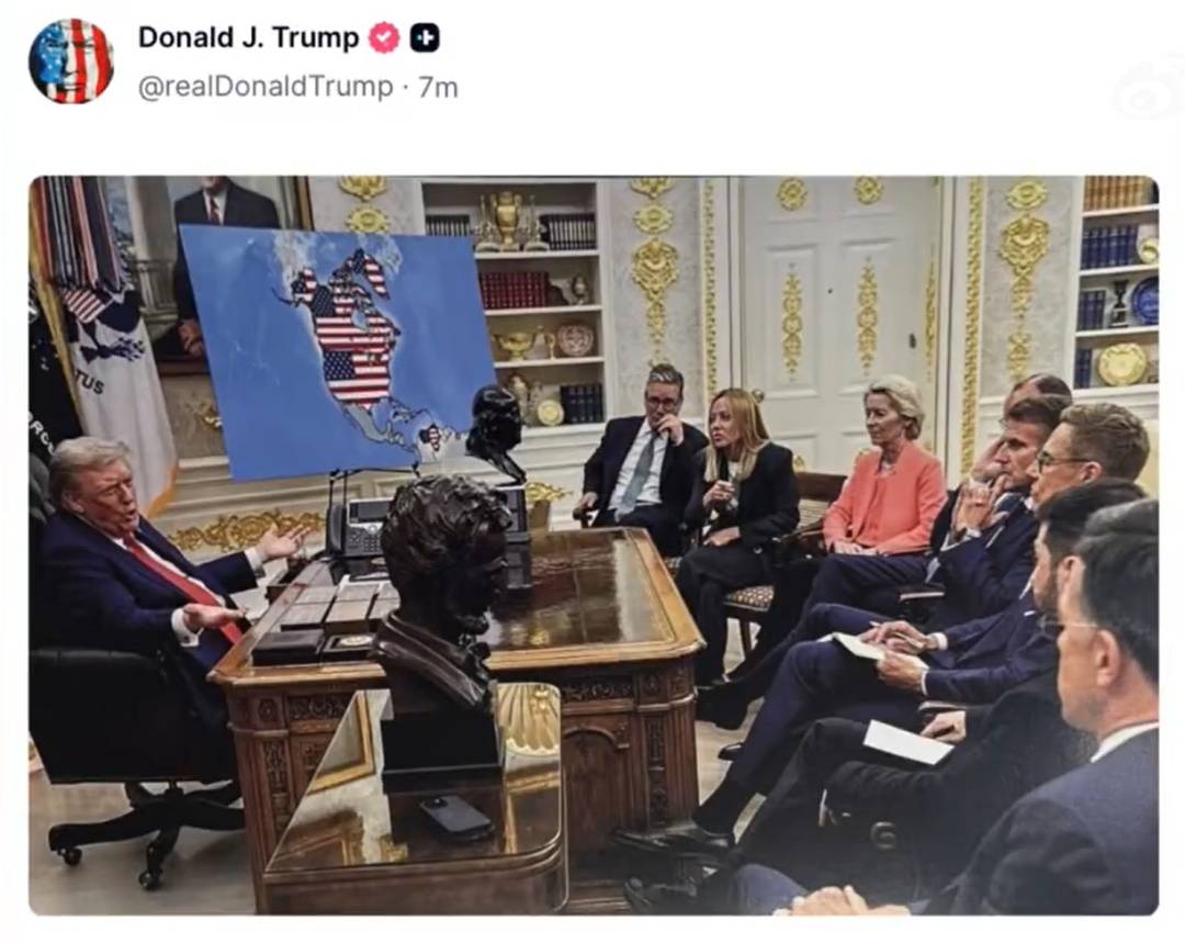 图片[7]-白宫发特朗普在格陵兰岛牵企鹅AI图，网友“惊呆”：企鹅生活在南半球，格陵兰岛没有 -华闻时空