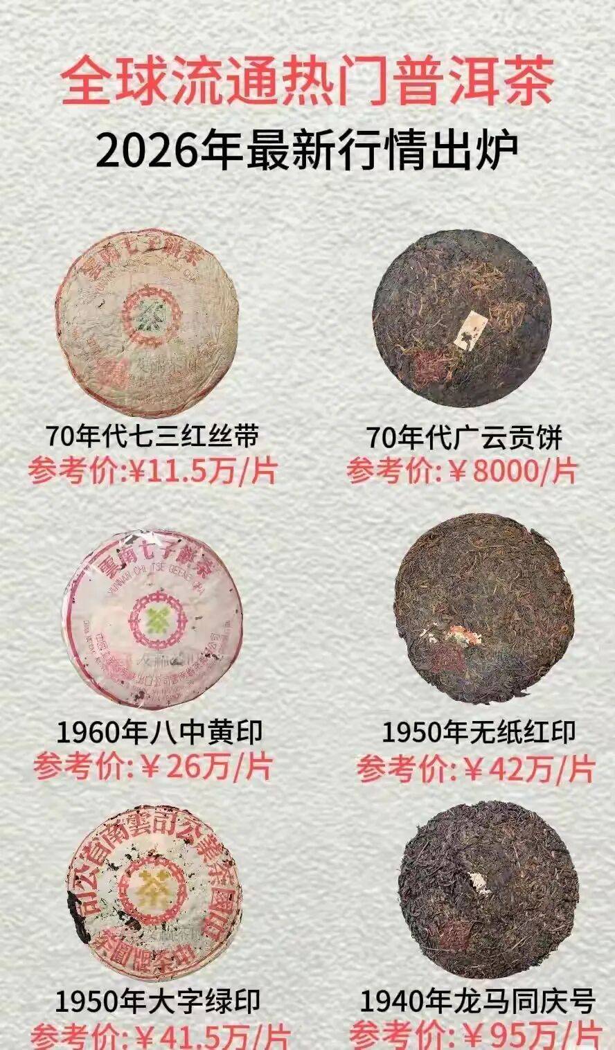 2026年热门普洱茶最新市场价格行情参考_搜狐网