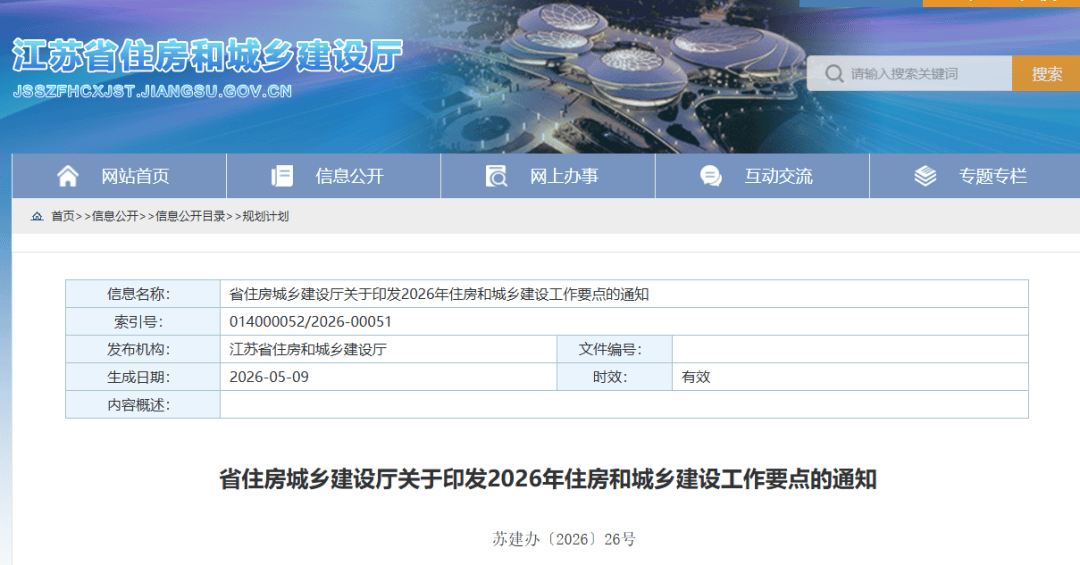 江苏省住建厅重磅发文！36条举措定调2026年楼市！_住房_房地产市场_政策