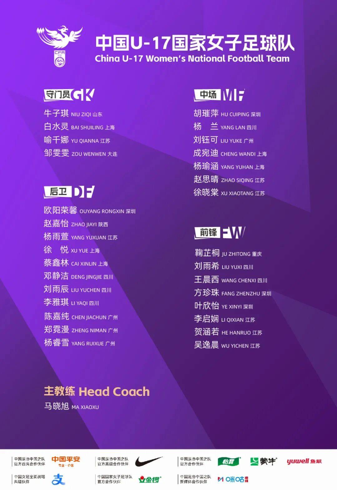 备战世界杯!大连邹雯雯入选U